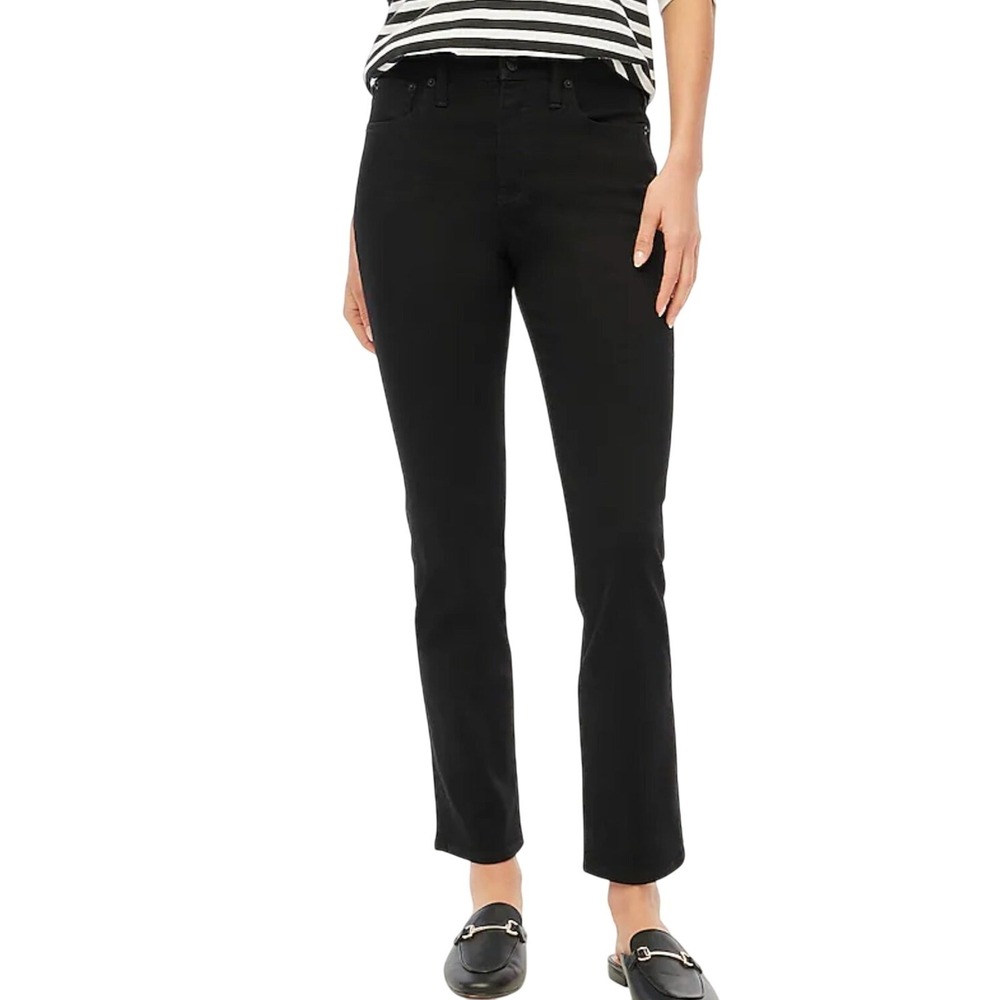 J Crew Factory Womens Slim Straight Leg Stretch Black Jeans 32 Tall (14) New